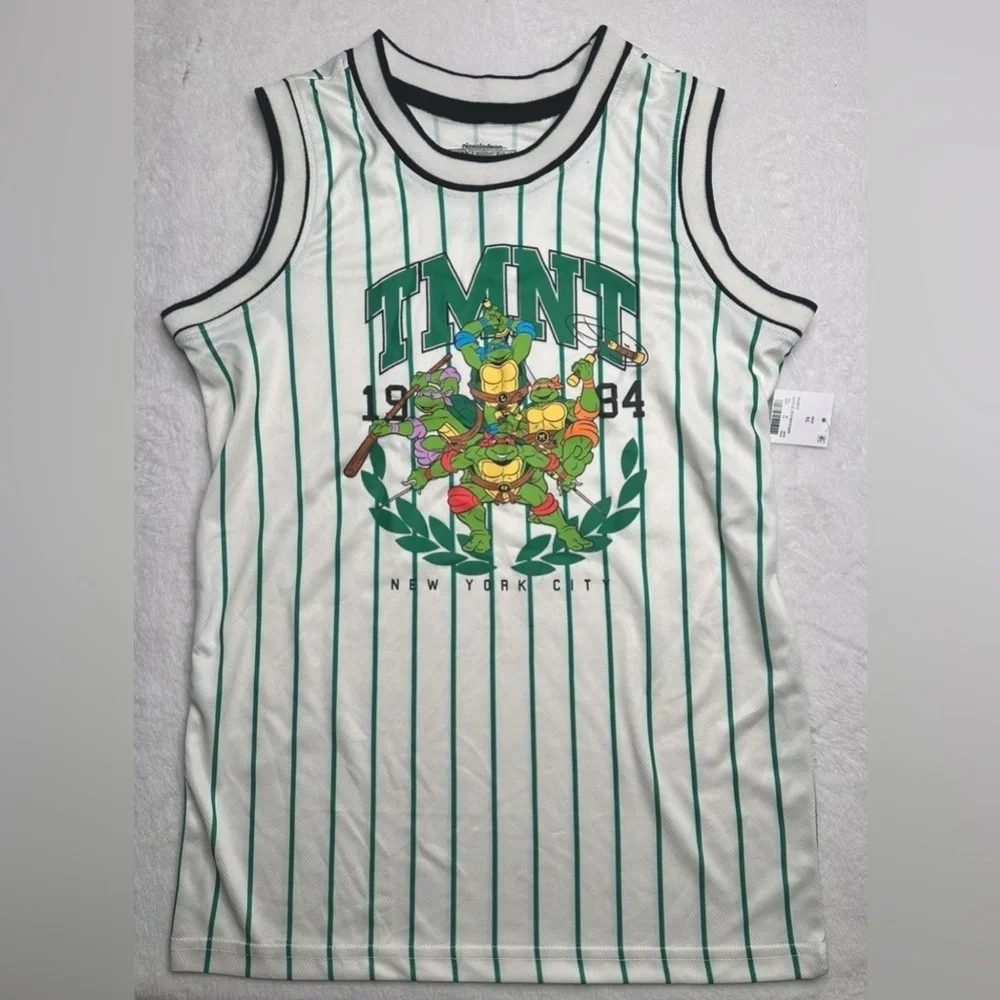 Teenage Mutant Ninja Turtles Boys Size XL Baseball Jersey Shirt and Shorts 1989